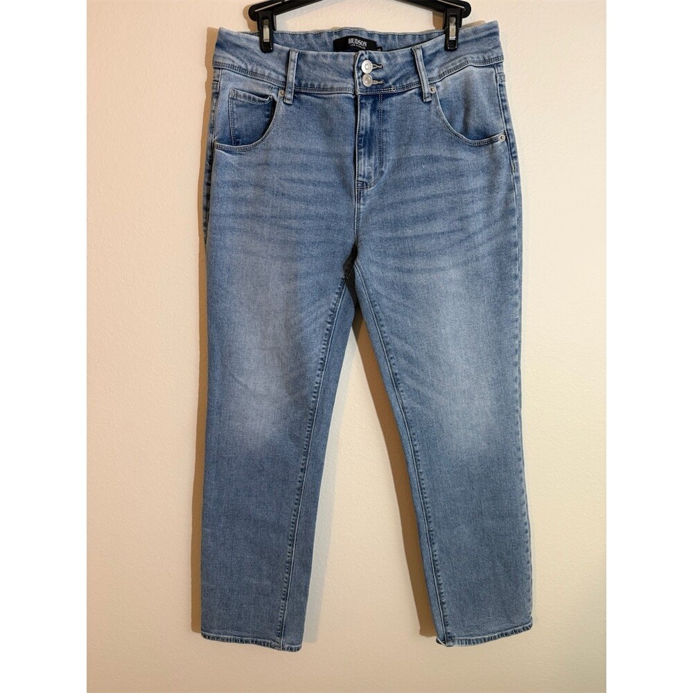 Hudson Jeans Womens Size 10 Light Wash Straight Leg Stretch Denim Jeans